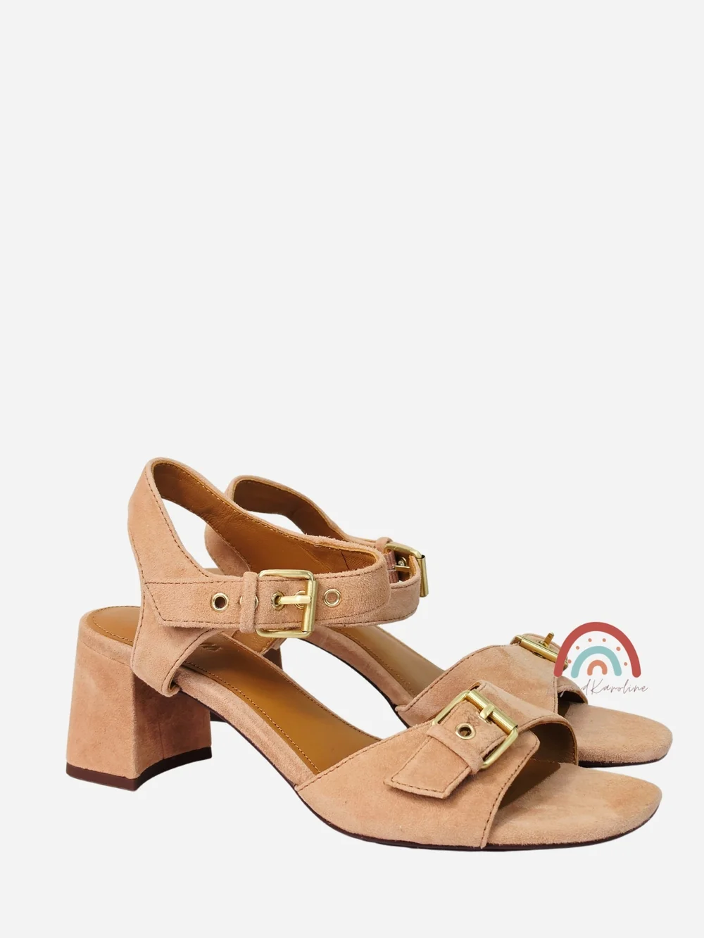 New! Madewell The Neeka Ankle-Strap Heeled Sandal in Suede Warm Umber 8.5